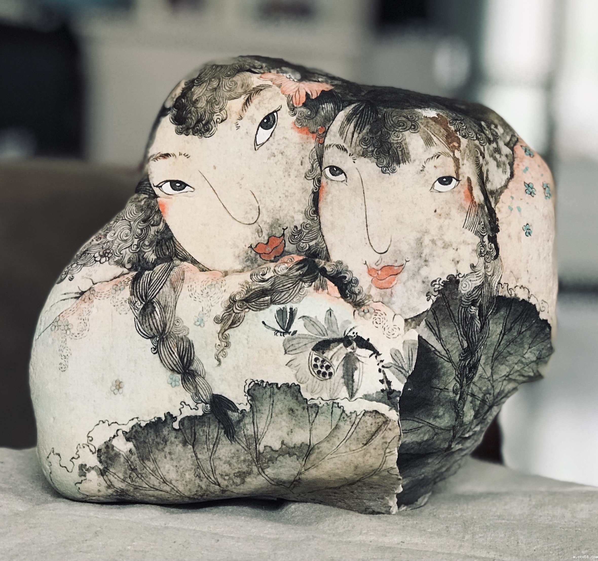 “小秋风”系列石——《小荷》